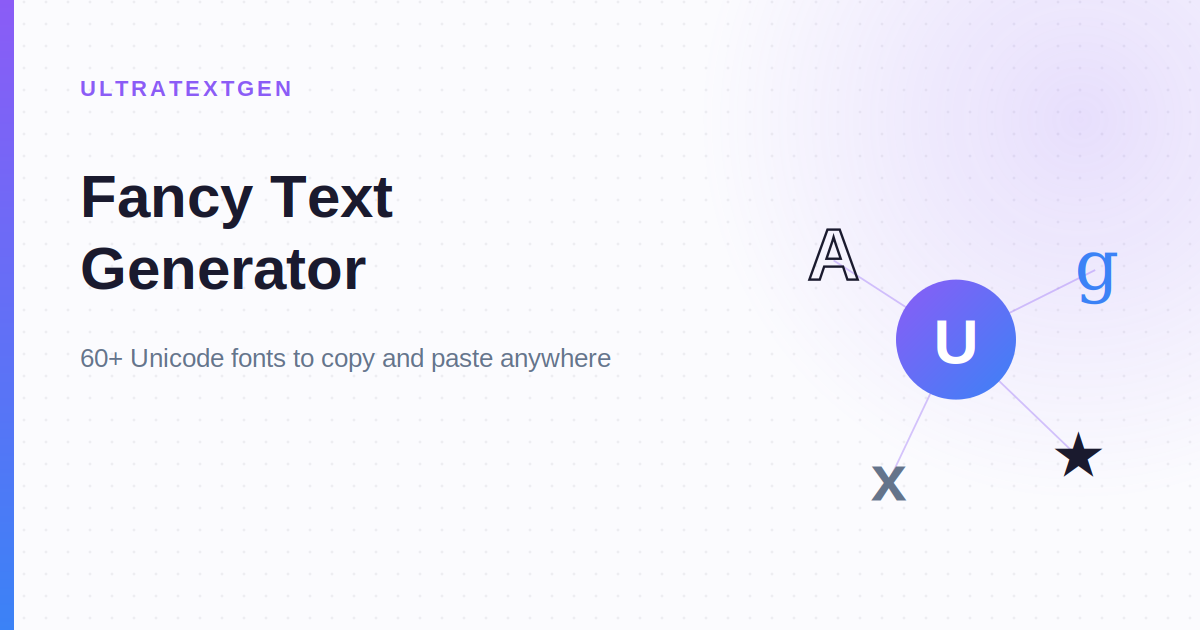 Fancy Text Generator — 88 Unicode Fonts (Copy & Paste)