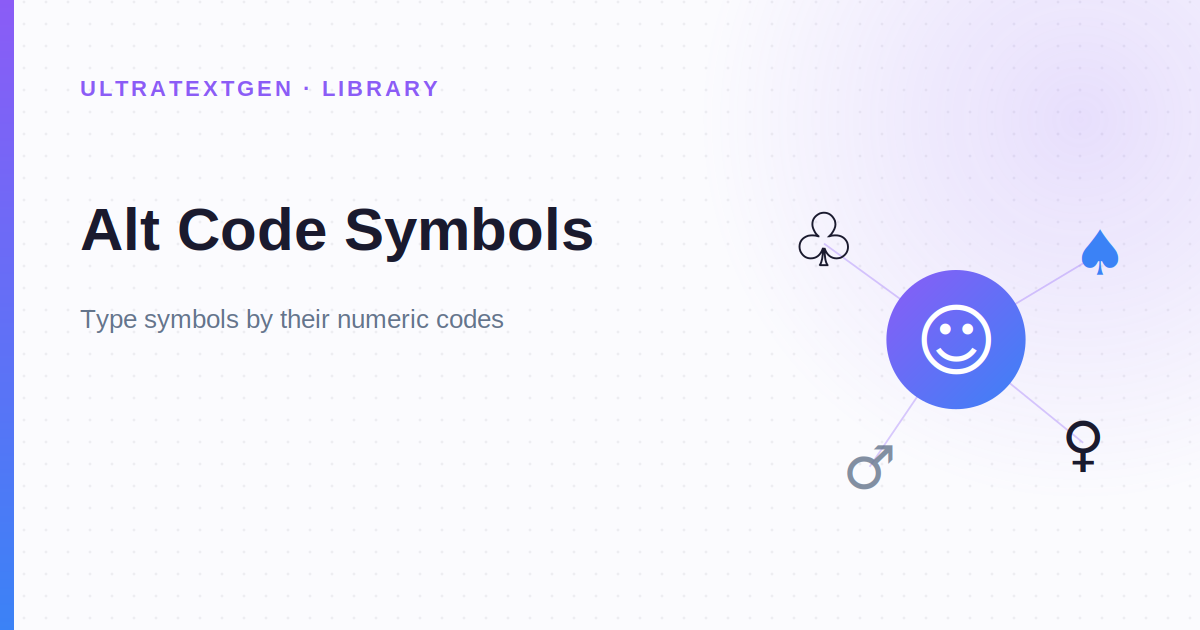 Alt Codes: Full List of Keyboard Alt Key Symbol Codes