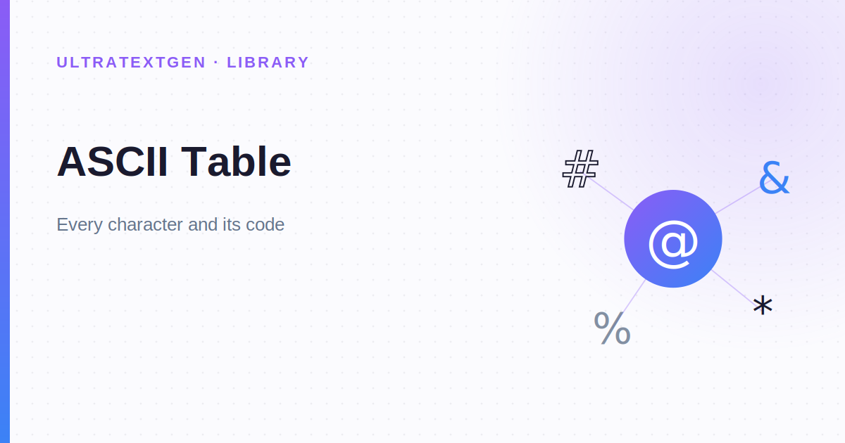ASCII Table & Chart: Copy & Paste ASCII Codes & Characters