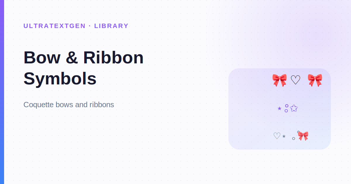 Bow & Ribbon Symbols Copy & Paste — Aesthetic Bow Emojis