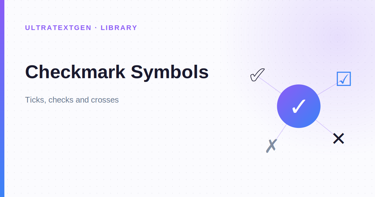Checkmark Symbols: Copy & Paste Check Marks & Status Icons