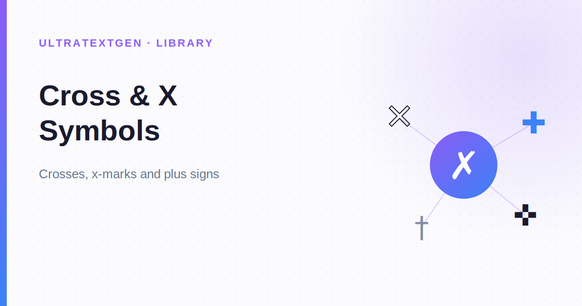 Cross & X Symbols: Copy & Paste All Cross Characters