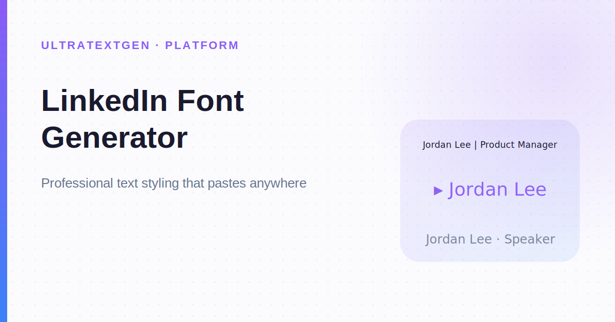 Linked Script Font LinkedIn Font Generator — 60+ Bold & Italic Fonts