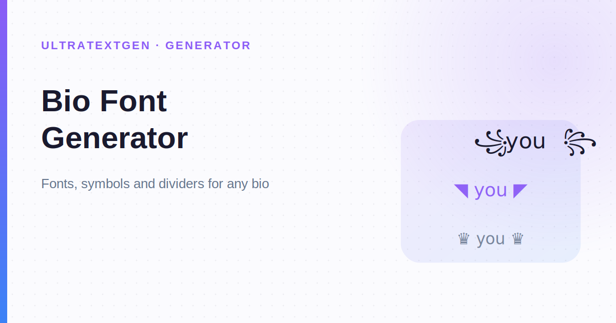 Bio Font Generator — 88 Copy & Paste Fonts