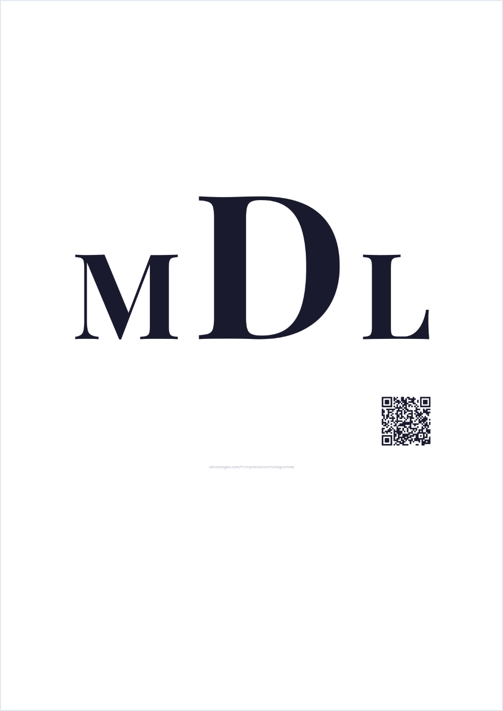 Crée ton monogramme à imprimer: aperçu de la fiche à imprimer