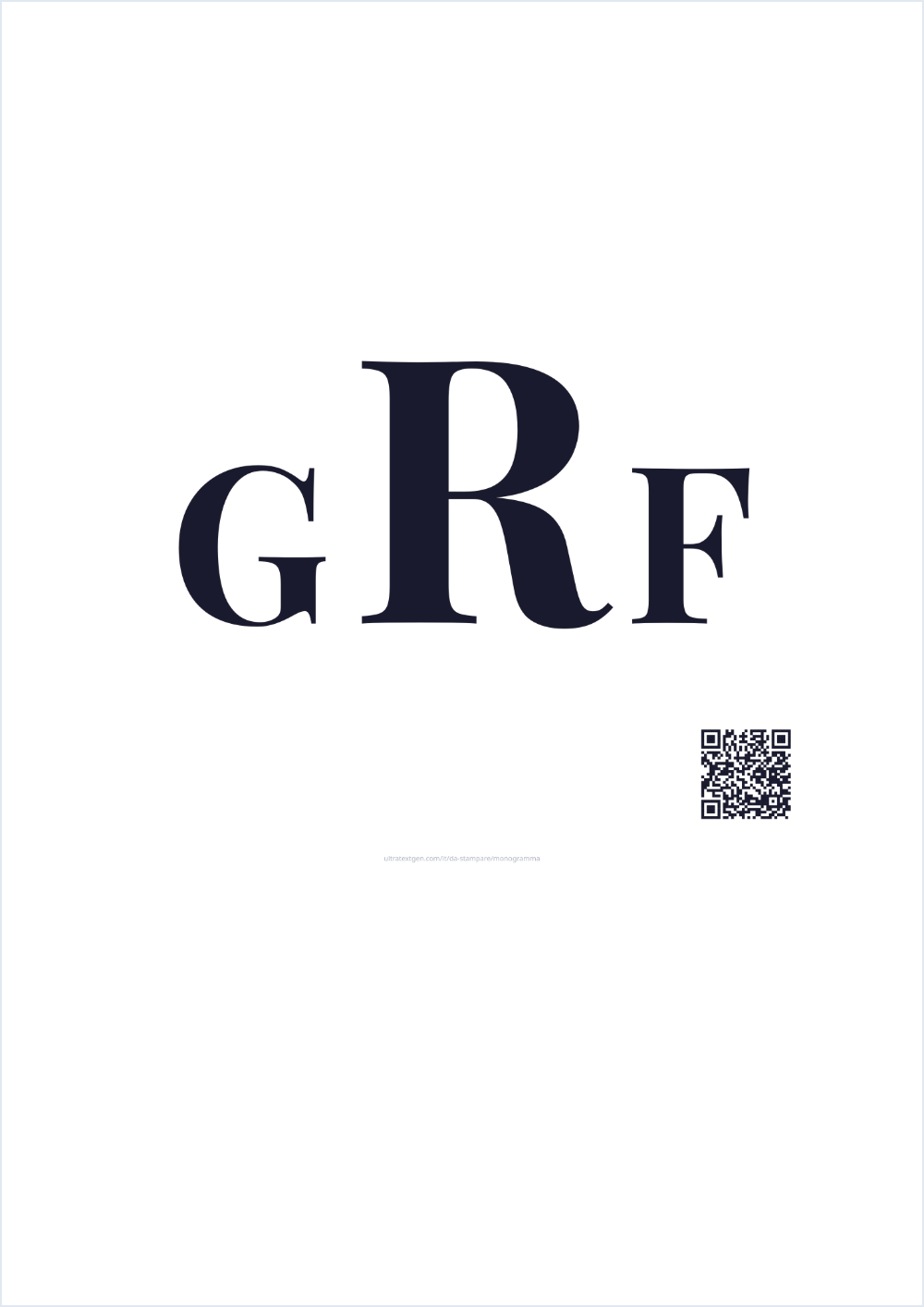 Crea un monogramma con le iniziali: anteprima della scheda da stampare