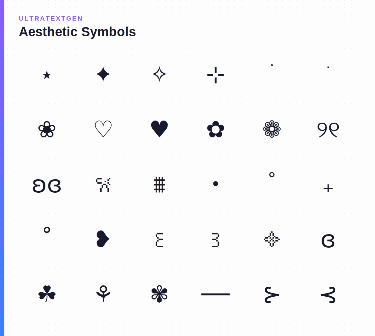Aesthetic Symbols